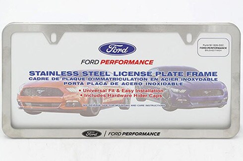 Descubre Accesorios Ford Bronco en CA, Marco Licencia de Ford Performance Acero Inoxidable Cepillado